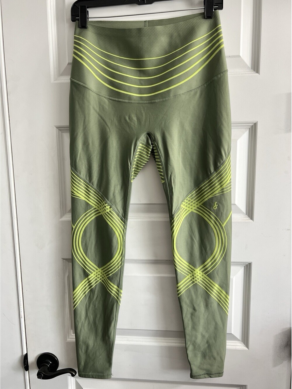 Fanka Body Sculpt Leggings 2.0 M Green Yellow High Rise Compression Seamless